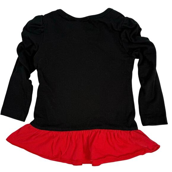 Sesame Street Elmo Super Cute Dress 18M Black Red Ruffle Long Sleeve - Picture 2 of 4